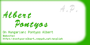 albert pontyos business card